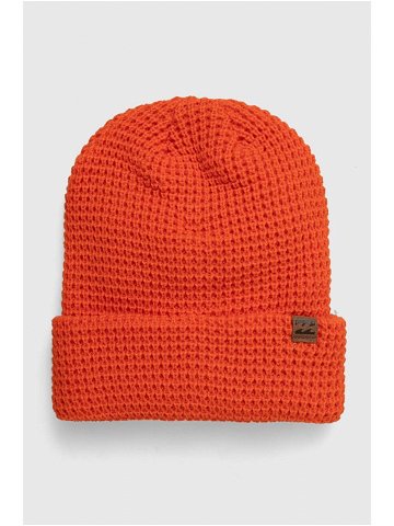Čepice Billabong oranžová barva z husté pleteniny