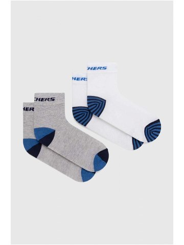 Dětské ponožky Skechers MESH VENTILATION ORGANIC STRIPE 4-pack bílá barva