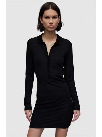Šaty AllSaints WD014Z HOLLY DRESS černá barva mini