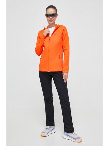 Sportovní mikina Jack Wolfskin Baiselberg oranžová barva s kapucí
