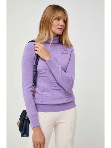 Vlněný svetr Beatrice B dámský fialová barva lehký
