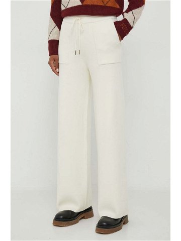 Kalhoty Pepe Jeans dámské béžová barva široké high waist