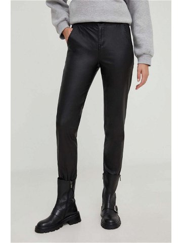 Kalhoty Answear Lab dámské černá barva high waist