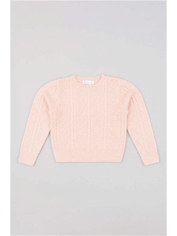 Dětský svetr zippy růžová barva lehký