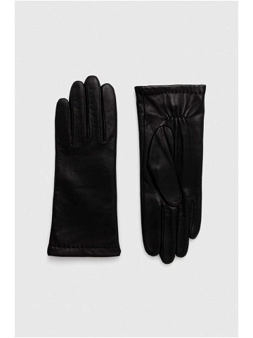Kožené rukavice Marc O Polo dámské černá barva
