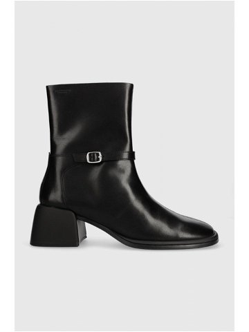 Kožené kotníkové boty Vagabond Shoemakers ANSIE dámské černá barva na podpatku 5645 301 20