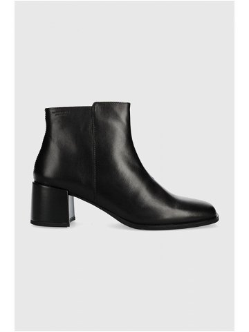 Kožené kotníkové boty Vagabond Shoemakers STINA dámské černá barva na podpatku 5609 001 20