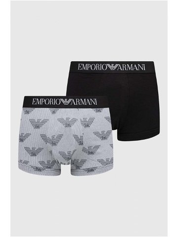 Boxerky Emporio Armani Underwear 2-pack pánské tmavomodrá barva