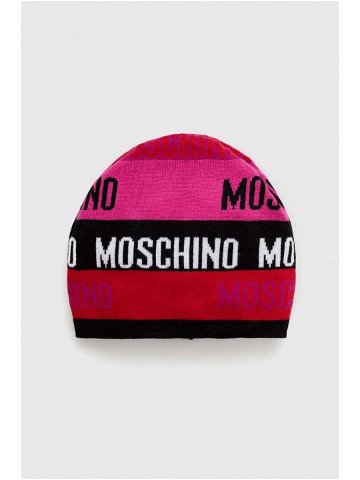 Čepice Moschino růžová barva