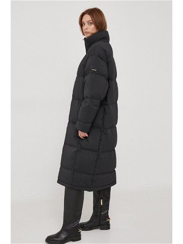 Péřová bunda Calvin Klein dámská černá barva zimní oversize