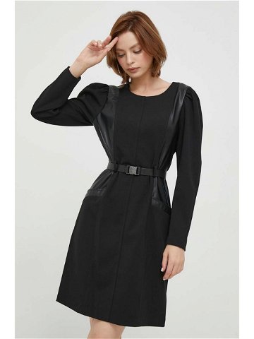 Šaty Dkny černá barva mini