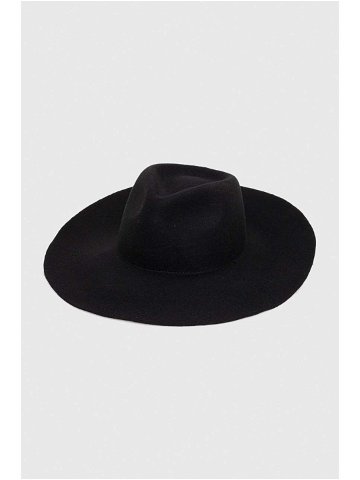 Vlněný klobouk MAX & Co x Anna Dello Russo černá barva vlněný