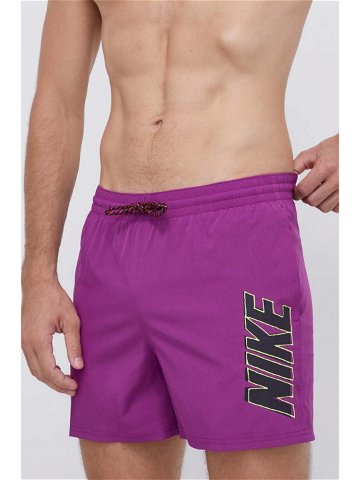 Plavkové šortky Nike Volley fialová barva