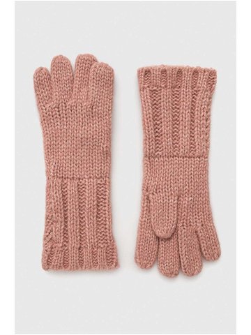 Dětské rukavice Pepe Jeans růžová barva