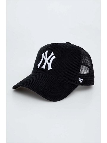 Kšiltovka 47brand MLB New York Yankees černá barva s aplikací