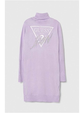 Dívčí šaty Guess fialová barva mini