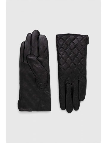 Kožené rukavice Answear Lab dámské černá barva