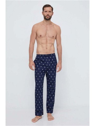 Bavlněné pyžamové kalhoty Polo Ralph Lauren tmavomodrá barva 714899624