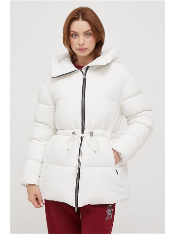 Péřová bunda Hetrego dámská bílá barva zimní