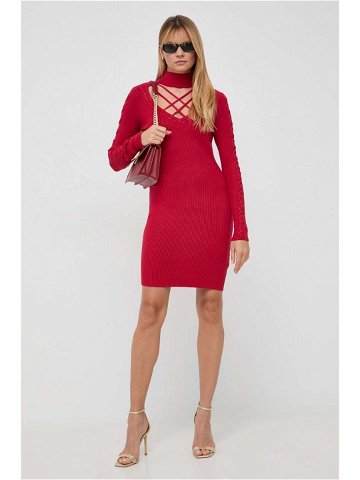 Šaty Guess červená barva mini