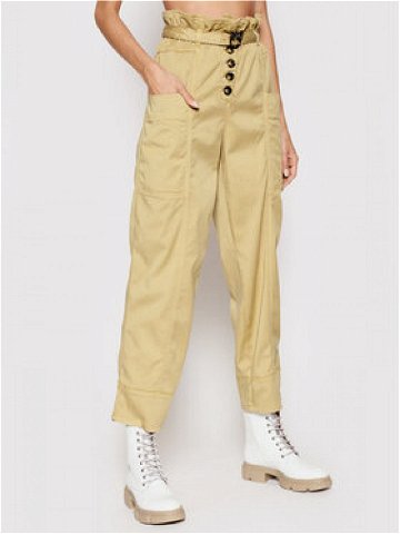Pinko Kalhoty z materiálu Botanica 1N137D Y7M5 Béžová Regular Fit