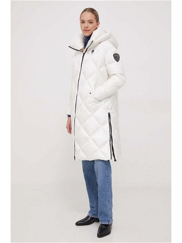 Péřová bunda Blauer dámská bílá barva zimní