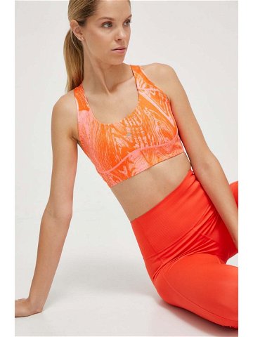 Sportovní podprsenka adidas by Stella McCartney TruePurpose oranžová barva