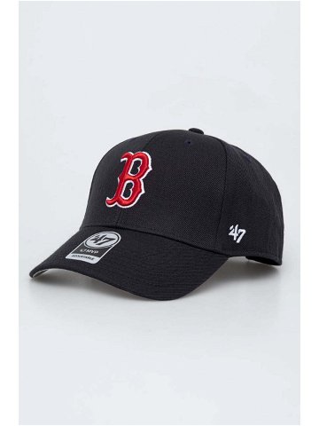 Čepice s příměsí vlny 47brand MLB Boston Red Sox tmavomodrá barva s aplikací