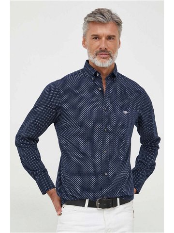 Bavlněné tričko Gant tmavomodrá barva regular s límečkem button-down