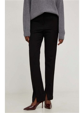Kalhoty Answear Lab dámské černá barva přiléhavé high waist