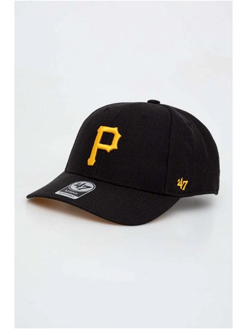 Čepice s vlněnou směsí 47brand MLB Pittsburgh Pirates černá barva s aplikací