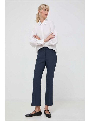 Kalhoty MAX & Co Ortensia dámské tmavomodrá barva jednoduché medium waist