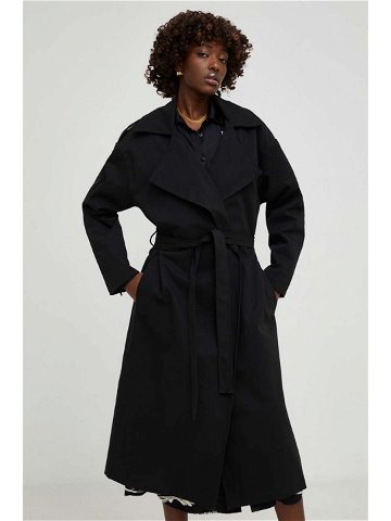 Kabát Answear Lab dámský černá barva přechodný