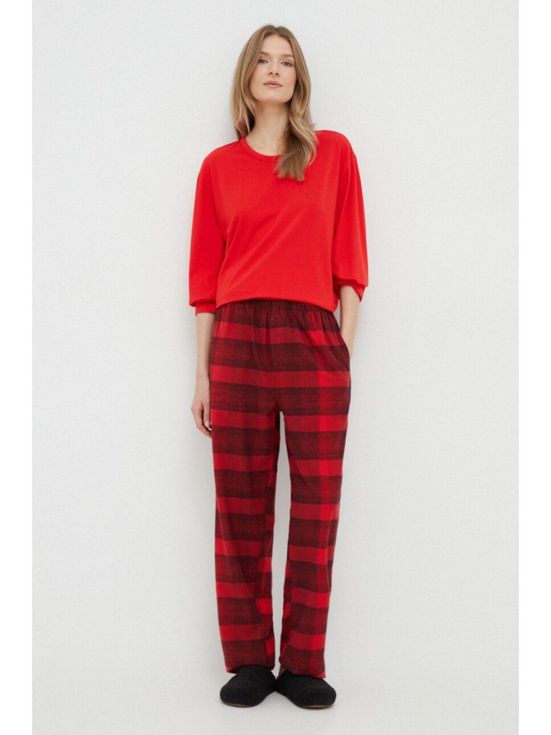 Pyžamo Calvin Klein Underwear červená barva bavlněná