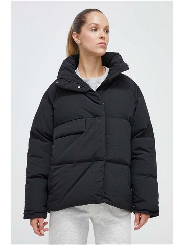 Péřová bunda adidas dámská černá barva zimní oversize