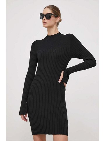 Šaty Calvin Klein černá barva mini