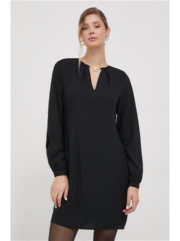 Šaty Lauren Ralph Lauren černá barva mini