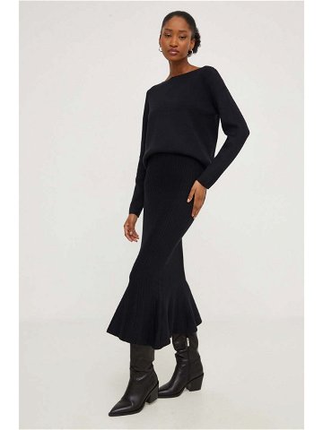 Komplet – svetr a sukně Answear Lab černá barva