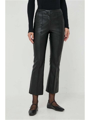 Kalhoty Beatrice B dámské černá barva jednoduché high waist
