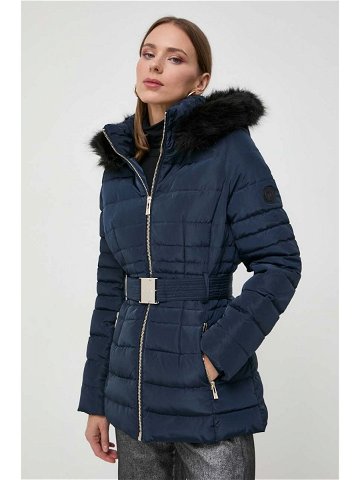 Péřová bunda Morgan dámská tmavomodrá barva zimní