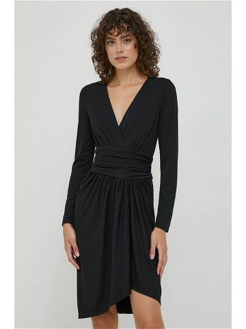 Šaty Lauren Ralph Lauren černá barva mini