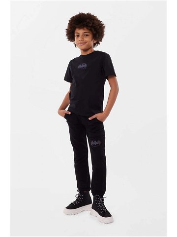 Dětské bavlněné tričko Dkny černá barva s potiskem