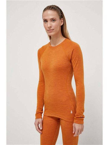 Funkční triko s dlouhým rukávem Smartwool Classic Thermal Merino oranžová barva