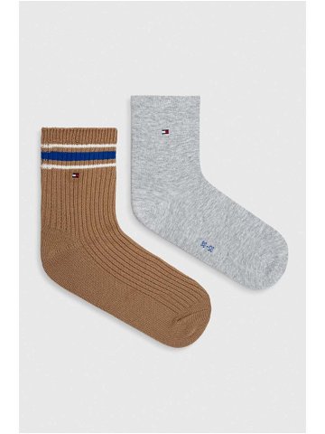 Ponožky Tommy Hilfiger 2-pack dámské šedá barva