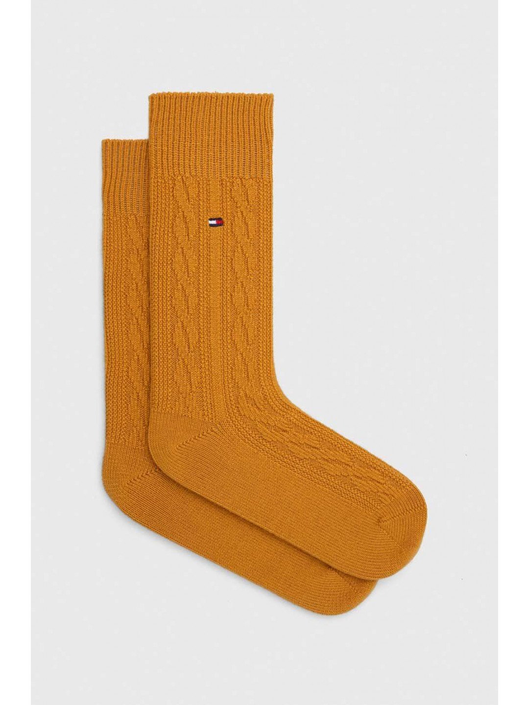 Ponožky s příměsí vlny Tommy Hilfiger žlutá barva