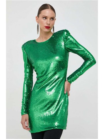 Šaty Bardot zelená barva mini