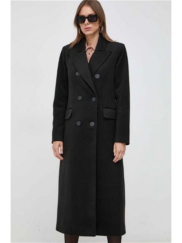 Kabát Silvian Heach dámský černá barva přechodný dvouřadový