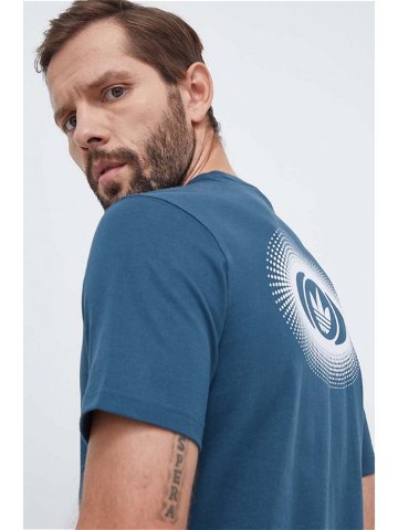 Bavlněné tričko adidas Originals tyrkysová barva s potiskem