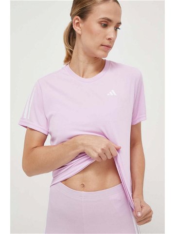 Běžecké tričko adidas Performance Own The Run růžová barva