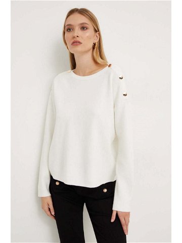 Vlněný svetr Answear Lab bílá barva lehký